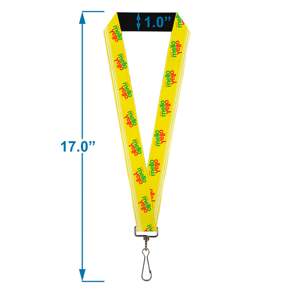 Buckle-Down Lanyard - 1.0" - ENJOY MELLO YELLO Logo Yellow/Red/Green