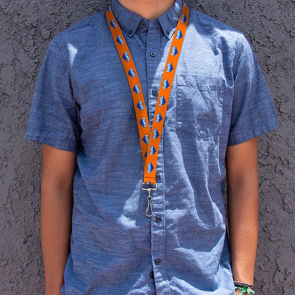 Buckle-Down Lanyard - 1.0" - FANTA Logo Orange/Blue/White
