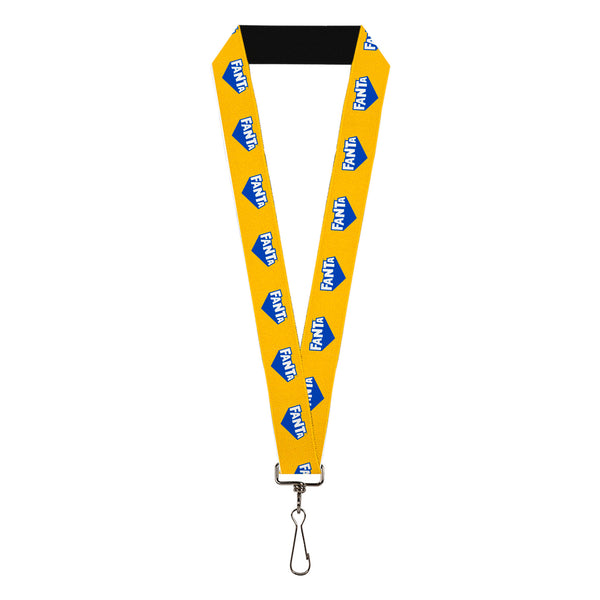 Buckle-Down Lanyard - 1.0" - FANTA Logo Pineapple Yellow/Blue/White