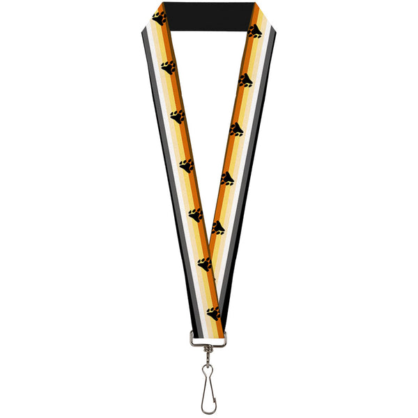 Buckle-Down Lanyard - 1.0" - Flag Bear Pride2 Black/Brown/Orange/Yellow/Tan/White/Gray/Black