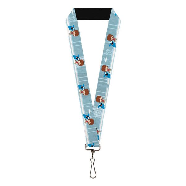 Buckle-Down Lanyard - 1.0" - Foster's Home for Imaginary Friends Mac and Bloo Pose Blues