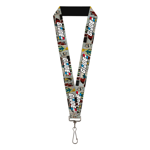 Buckle-Down Lanyard - 1.0" - GI JOE Title Logo and Comic Scene Blocks