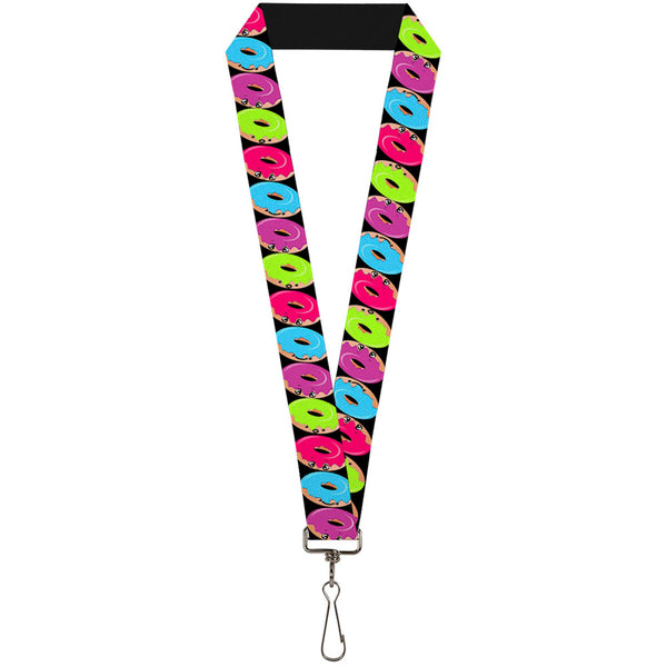 Buckle-Down Lanyard - 1.0" - Glaze Donut Expressions Black