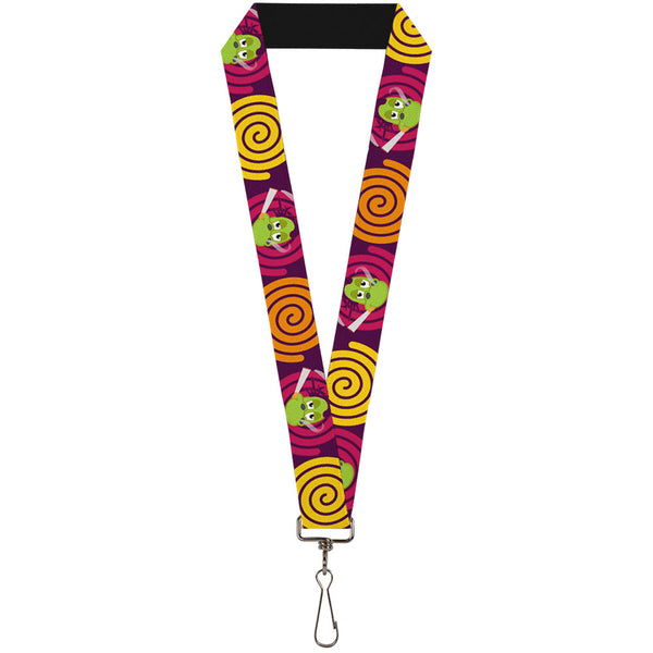 Buckle-Down Lanyard - 1.0" - Green Dragons Smoking Purple