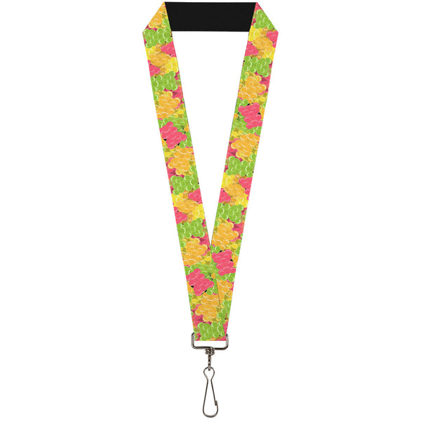 Buckle-Down Lanyard - 1.0" - Gummy Bears Stacked Multi Color