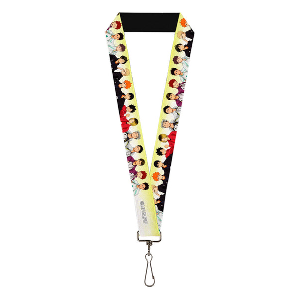 Buckle-Down Lanyard - 1.0" - Haikyu Six Volleyball Team Player Pairs Line Up Yellows