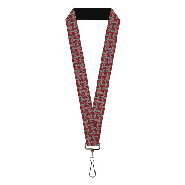 Buckle-Down Lanyard - 1.0" - He-Man Battle Armor Chest Logo Gray/Reds