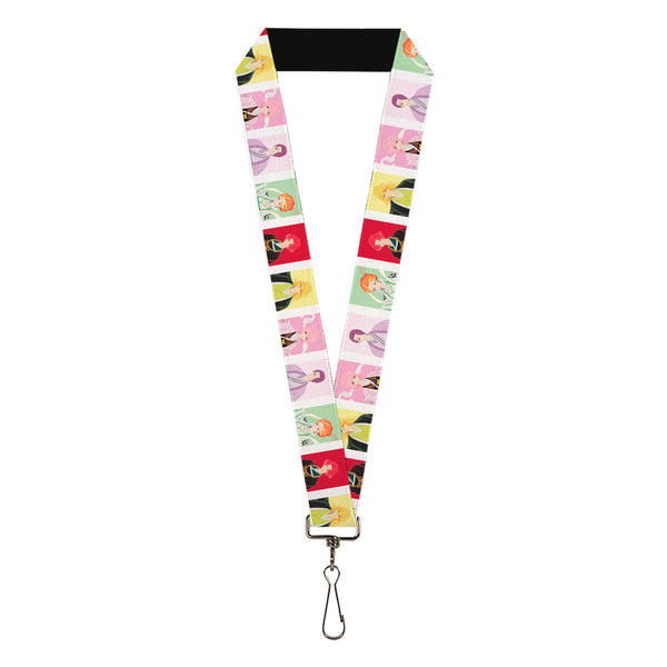 Buckle-Down Lanyard - 1.0" - Hell's Paradise Tensen Character Pose Blocks White/Multi Color