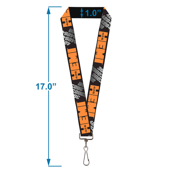 Buckle-Down Lanyard - 1.0" - HEMI 426 Logo 392 426 Black Orange Silver-Fade
