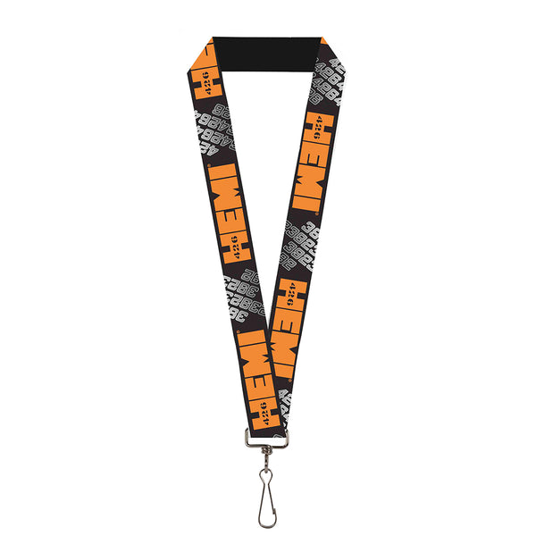 Buckle-Down Lanyard - 1.0" - HEMI 426 Logo 392 426 Black Orange Silver-Fade
