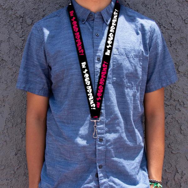 Buckle-Down Lanyard - 1.0" - IN YOUR DREAMS Black White Pink