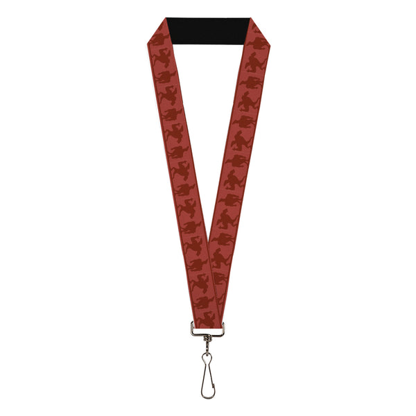 Buckle-Down Lanyard - 1.0" - Johnny Bravo Pose Turn Silhouettes Reds