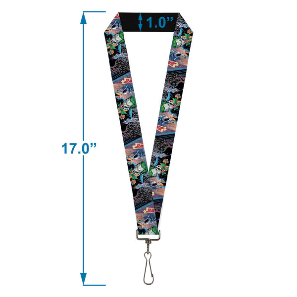 Buckle-Down Lanyard - 1.0" - Joker BANG Gun Alley Pose CLOSE-UP