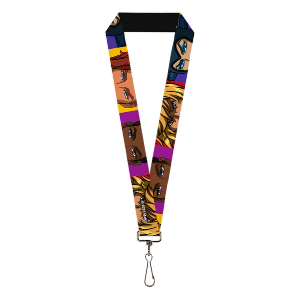 Buckle-Down Lanyard - 1.0" - Masters of the Universe Revelation Character Close-Up Blocks