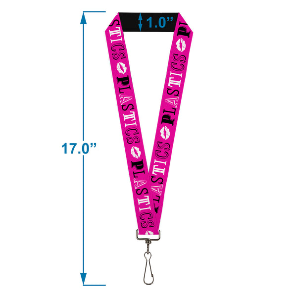 Buckle-Down Lanyard - 1.0" - Mean Girls PLASTICS Collage Pink/Black/White