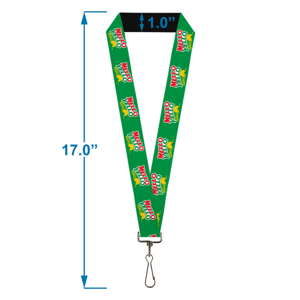 Buckle-Down Lanyard - 1.0" - MELLO YELLO Logo Green/White/Red/Yellow