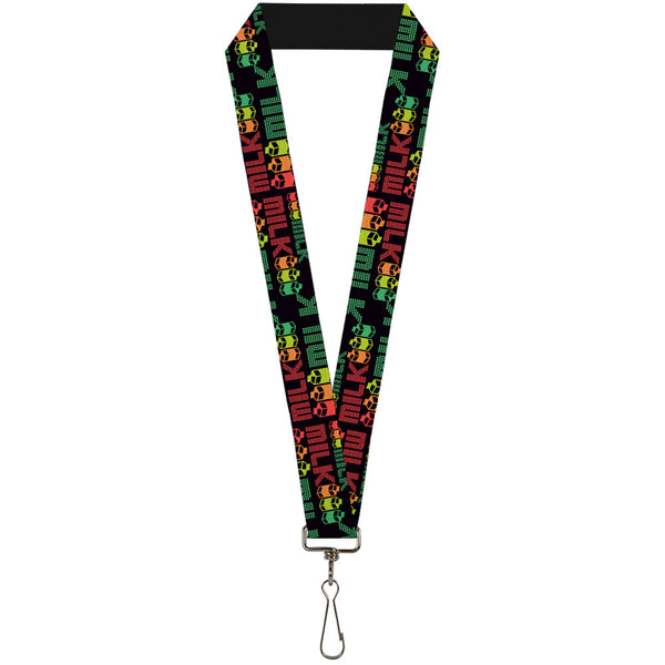 Buckle-Down Lanyard - 1.0" - MILK Cartoons Black Multi Color