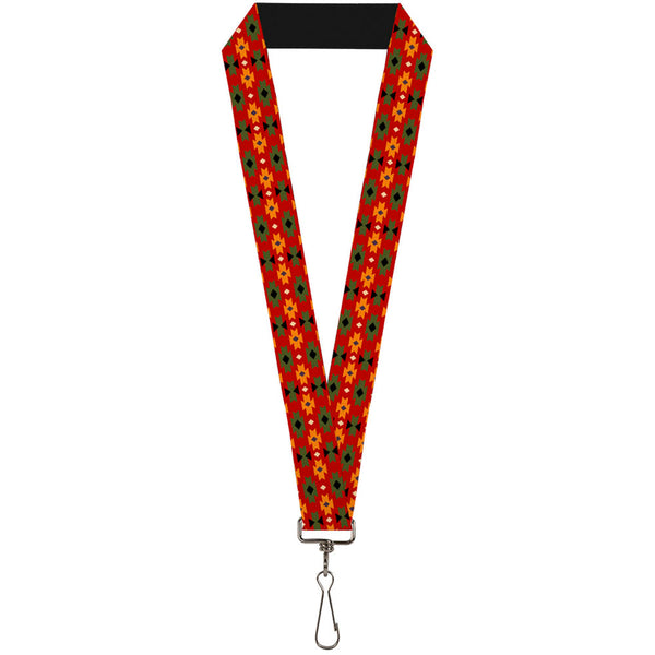 Buckle-Down Lanyard - 1.0" - Mini Navajo Tan Rust Olive Black