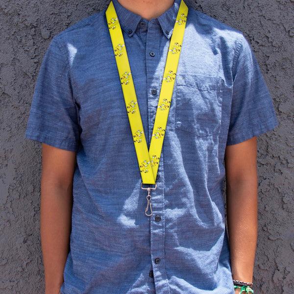 Buckle-Down Lanyard - 1.0" - Mocking SpongeBob Pose Yellow