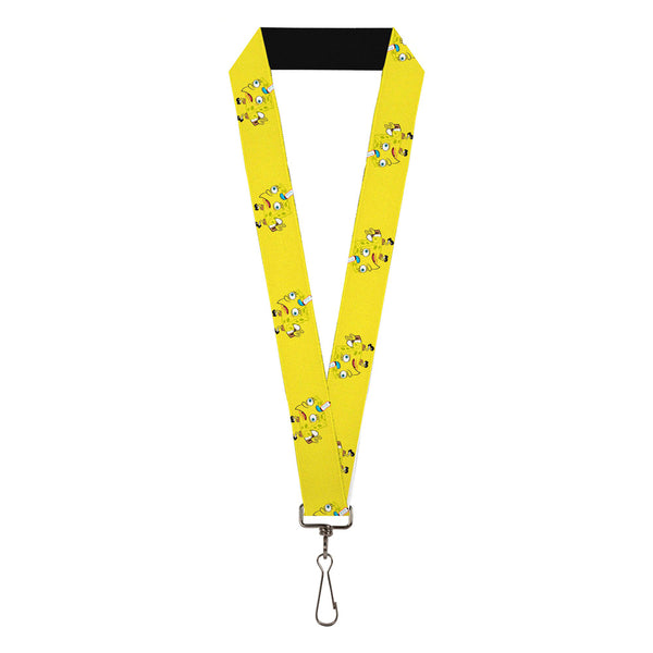Buckle-Down Lanyard - 1.0" - Mocking SpongeBob Pose Yellow