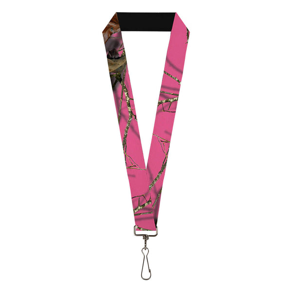 Buckle-Down Lanyard - 1.0" - Mossy Oak Country Roots Camo Fuchsia