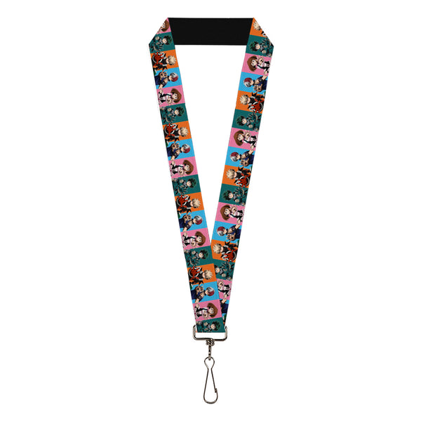 Buckle-Down Lanyard - 1.0" - My Hero Academia Character Hand Up Pose Blocks Multi Color