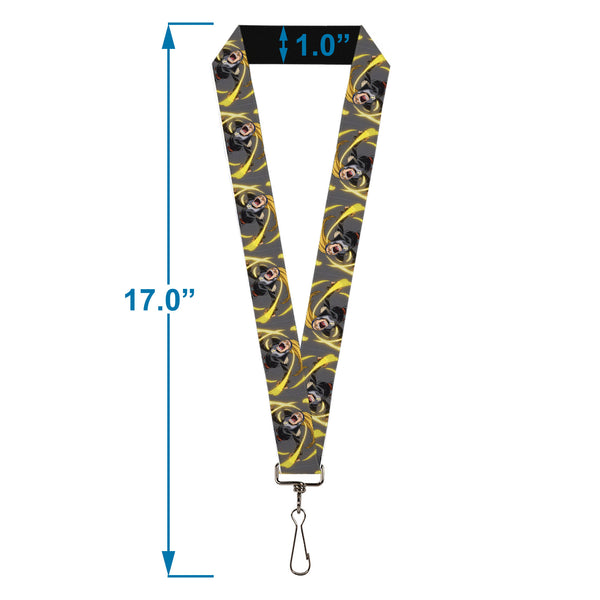 Buckle-Down Lanyard - 1.0" - My Hero Academia Hizashi Yamada Present Mic Screaming Pose Gray