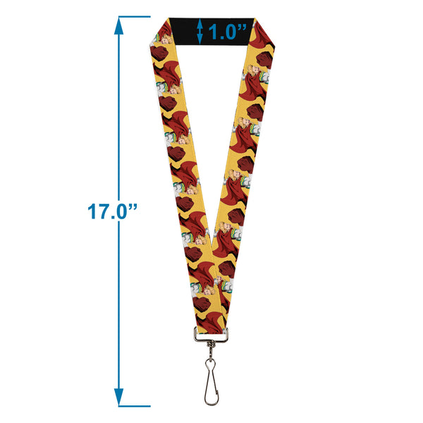 Buckle-Down Lanyard - 1.0" - My Hero Academia Mirio Togata Upper Cut Pose Yellow