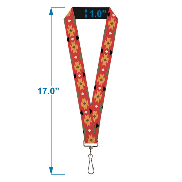Buckle-Down Lanyard - 1.0" - Navajo Tan Rust Olive Black
