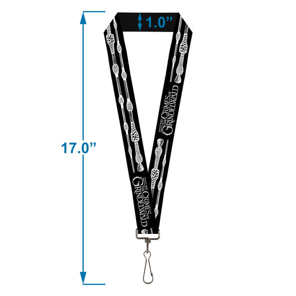Buckle-Down Lanyard - 1.0" - NEWT SCAMANDER FANTASTIC BEASTS AND WHERE TO FIND THEM Icons Black Golds
