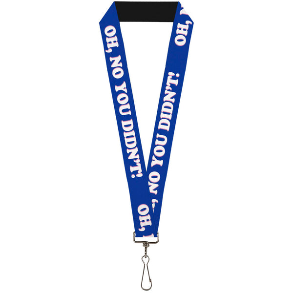 Buckle-Down Lanyard - 1.0" - OH NO YOU DIDN'T Navy Purple White