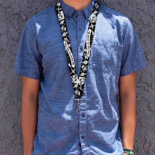 Buckle-Down Lanyard - 1.0" - Only God Can Judge Me Black White