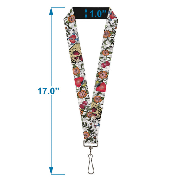 Buckle-Down Lanyard - 1.0" - Only God Can Judge Me CLOSE-UP White