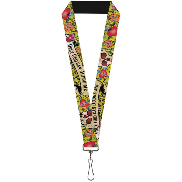 Buckle-Down Lanyard - 1.0" - Only God Can Judge Me Yellow