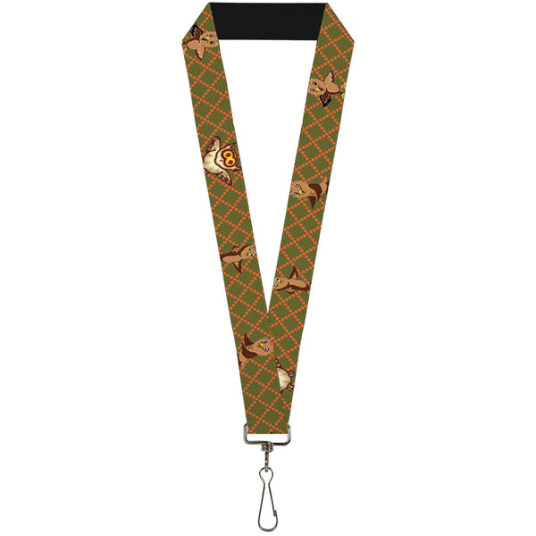 Buckle-Down Lanyard - 1.0" - Owls Expressions Multi Color