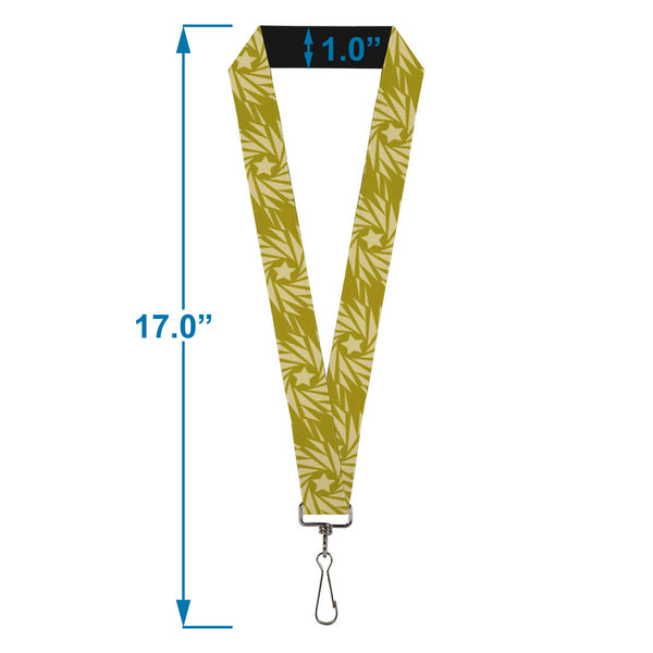 Buckle-Down Lanyard - 1.0" - Pinwheel Star Olive Green Beige