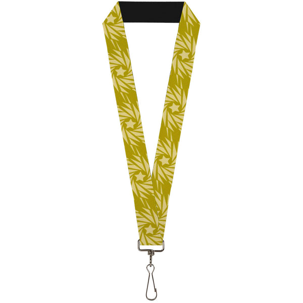 Buckle-Down Lanyard - 1.0" - Pinwheel Star Olive Green Beige
