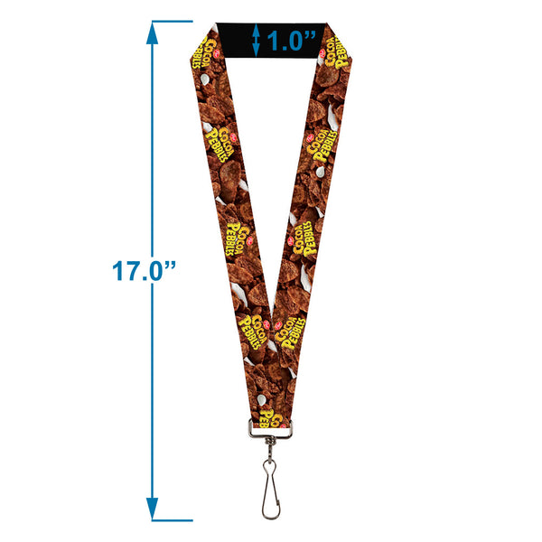 Buckle-Down Lanyard - 1.0" - POST COCOA PEBBLES Logo And Vivid Cereal Browns