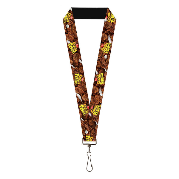 Buckle-Down Lanyard - 1.0" - POST COCOA PEBBLES Logo and Vivid Cereal Browns
