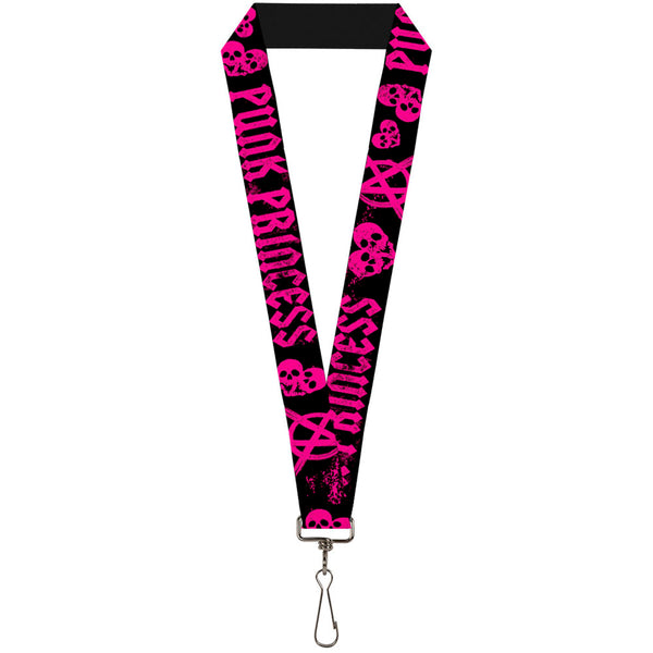 Buckle-Down Lanyard - 1.0" - Punk Princess Black Fuchsia