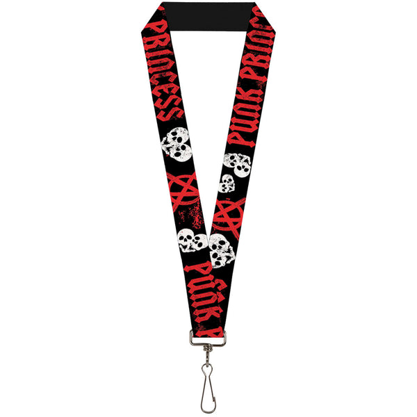 Buckle-Down Lanyard - 1.0" - Punk Princess Black Red White