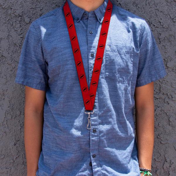 Buckle-Down Lanyard - 1.0" - Reverse Flash Logo Red Black