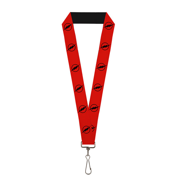 Buckle-Down Lanyard - 1.0" - Reverse Flash Logo Red Black