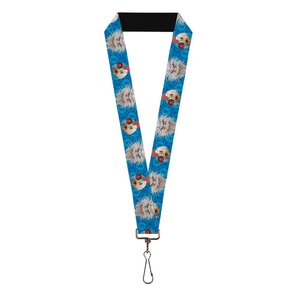 Buckle-Down Lanyard - 1.0" - Robot Chicken and Mad Scientist Expressions Blues