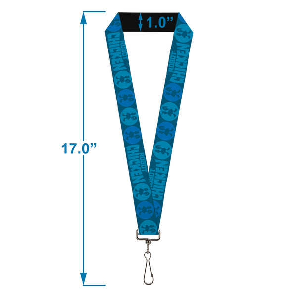Buckle-Down Lanyard - 1.0" - ROBOT CHICKEN Title Logo And Chicken Silhouette Bullseye Blues