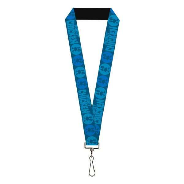 Buckle-Down Lanyard - 1.0" - ROBOT CHICKEN Title Logo and Chicken Silhouette Bullseye Blues