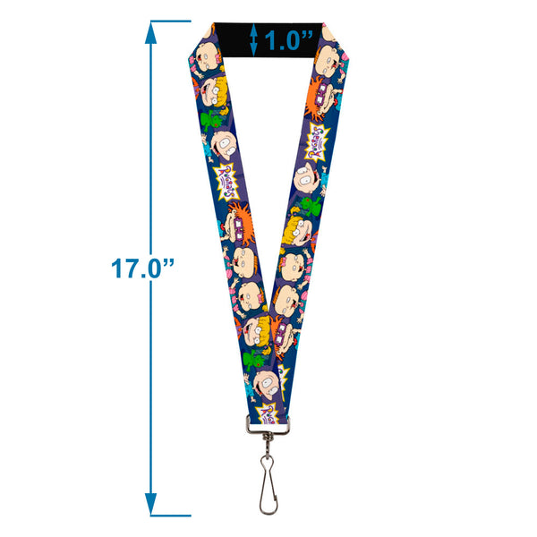 Buckle-Down Lanyard - 1.0" - RUGRATS Group Pose2 W Reptar
