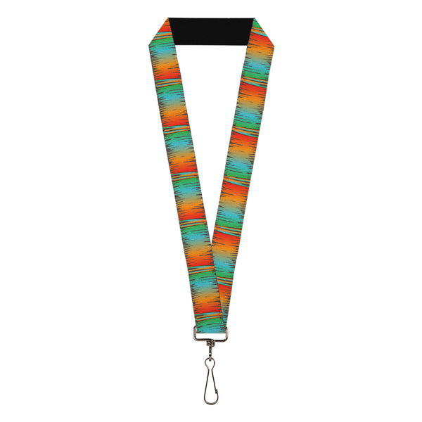Buckle-Down Lanyard - 1.0" - Scribble Zarape Fade Brown/Multi Color