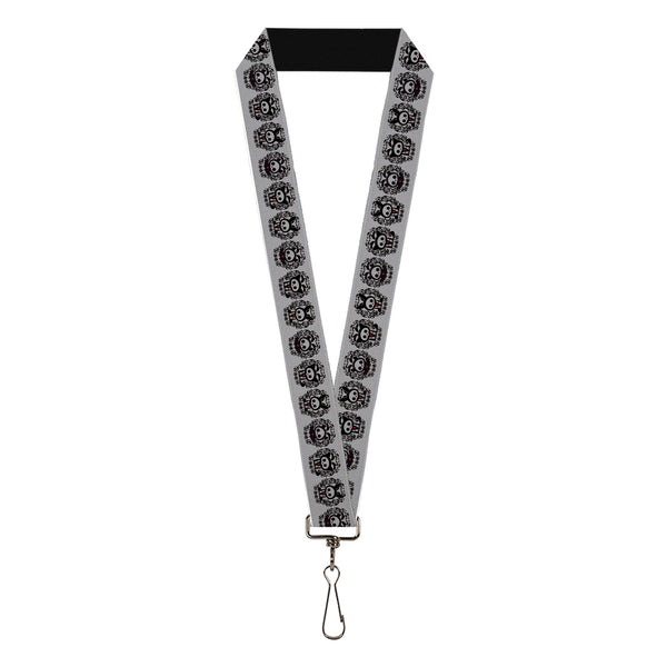 Buckle-Down Lanyard - 1.0" - Skelanimals Diego Jack Kits Portraits Gray/Black