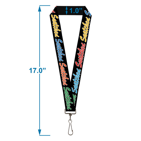 Buckle-Down Lanyard - 1.0" - SNATCHED Script Black/Multi Color